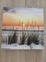 Leinwandbild Strand Sonnenuntergang