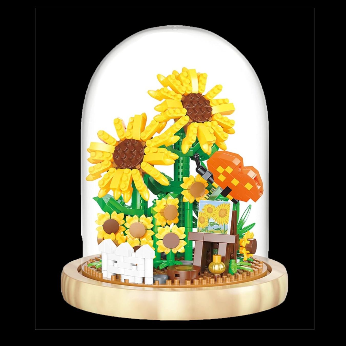 Kit di costruzioni: Blume im Glas: Sonnenblume / Mini-Bausteine – Nuovo e nell'imballaggio originale da Meisterschwanden venduto da Bigi1
