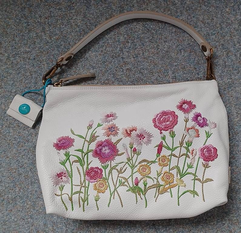 Borse da donna: gabs Schultertasche mit floralem Sommermuster, echt Leder – Usato da Gunzgen venduto da Isicroft