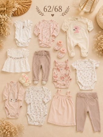 Baby Kleider Set rosa Grösse 62/68 Top Zustand