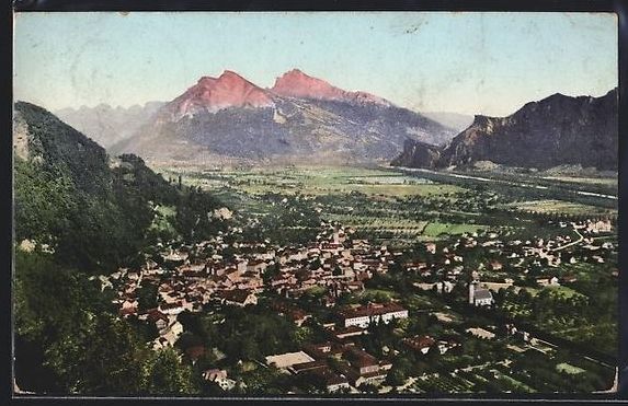 Cartoline postali: Ragaz, Totale des Ortes von Wartenstein  – Usato da Berlin venduto da bartko-reher