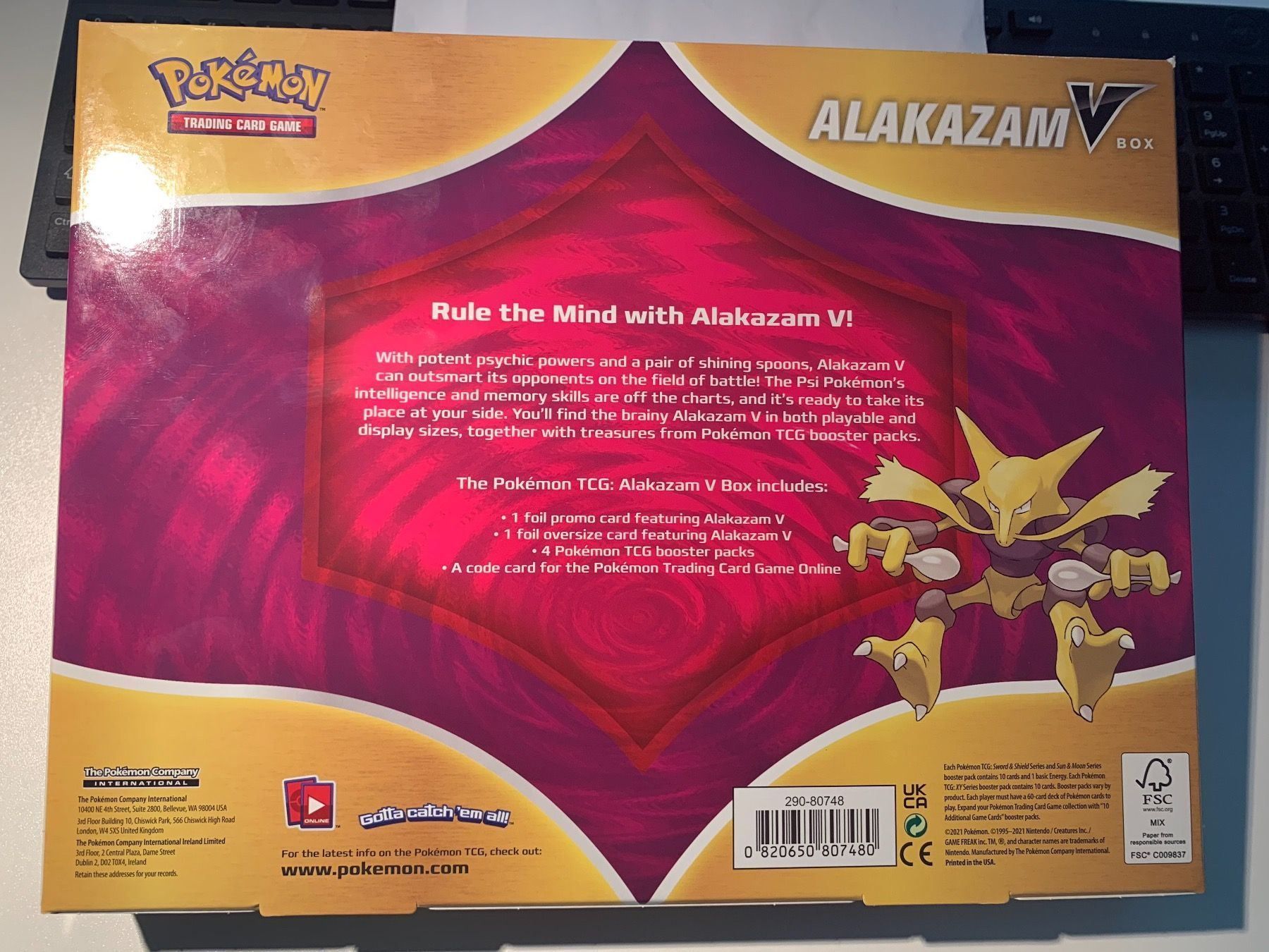 Pokémon Carte collezionabili: Pokemon Alakazam V Box – Nuovo e nell'imballaggio originale da Zug venduto da Riconico 1
