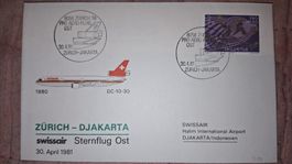 Swissair Zürich - Djakarta 30.4.1981
