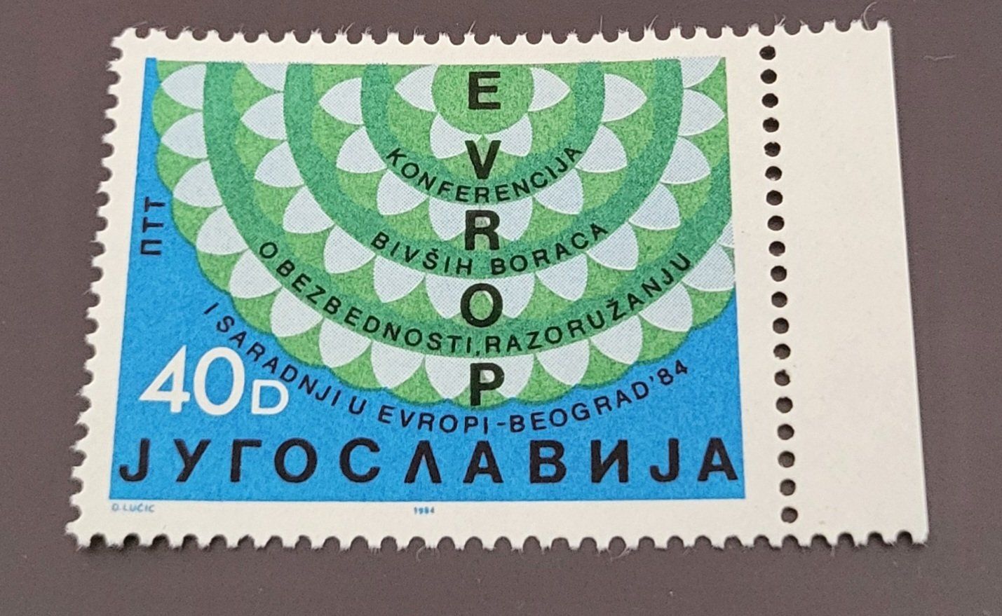 Tutti i francobolli: Jugoslawien 1984 stilisierte Blume – Nuovo (secondo la descrizione) da St Gallen venduto da Stampsalshobby