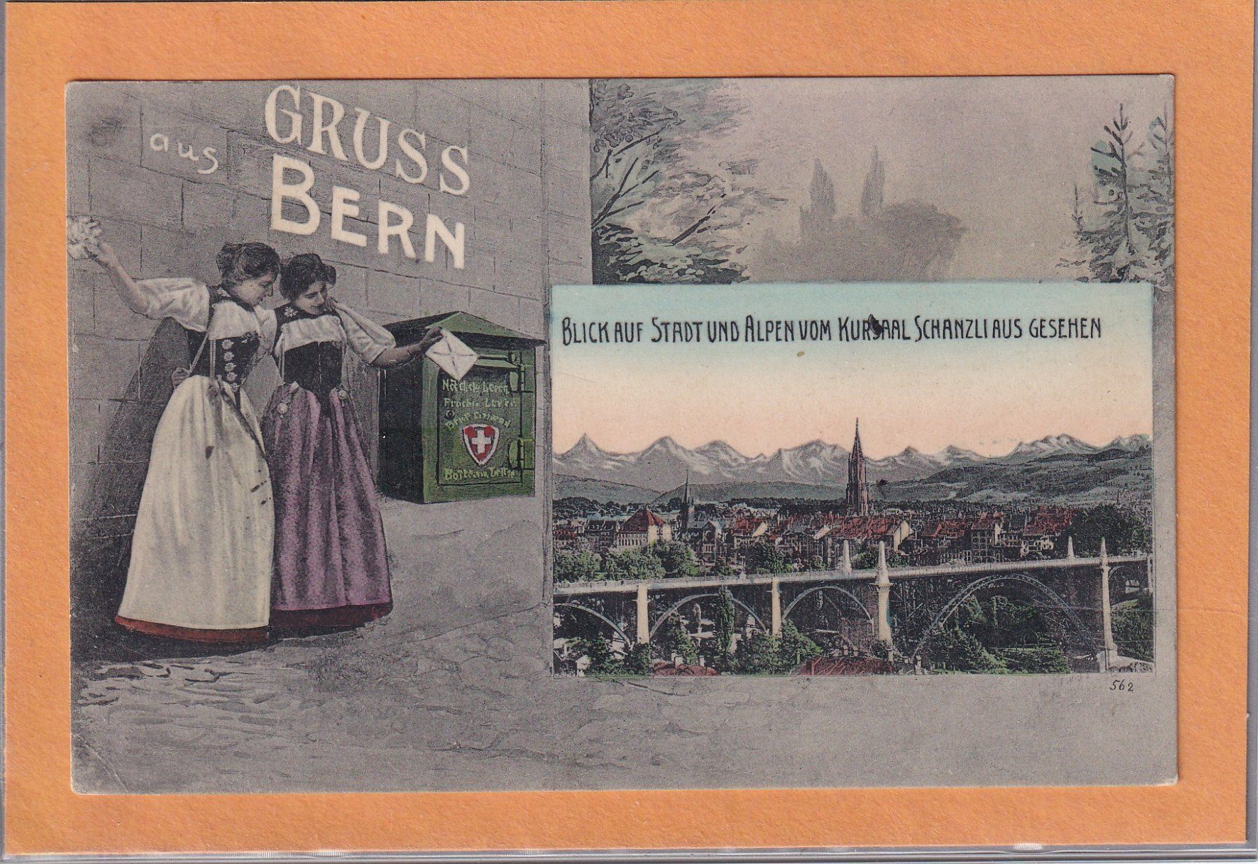 Cartoline postali: Gruss aus Bern - 1907 – Usato da Orvin venduto da Pyaeschli