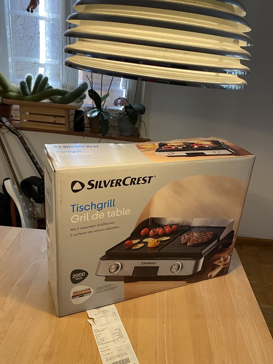 Grills: Silvercrest Tischgrill 2000W 2 Oberflächen mit Anleitung – Neu (gemäss Beschreibung) aus Muttenz von Paepu1 2