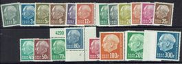 Saar BRD 1957: Heuss komplette Serie ** postfrisch