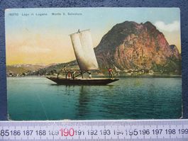 LASTEN-SEGEL-BOOT 1910 LAGO DI LUGANO AK TI BESTOSSEN