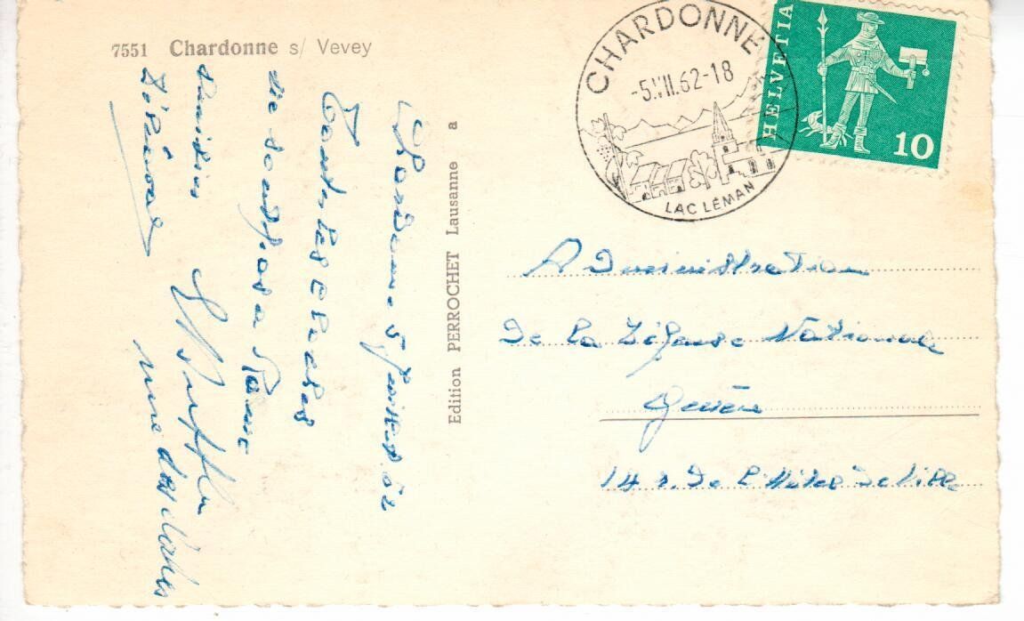 Cartes postales: Chardonne – D'occasion à Wolhusen par Curver9 1