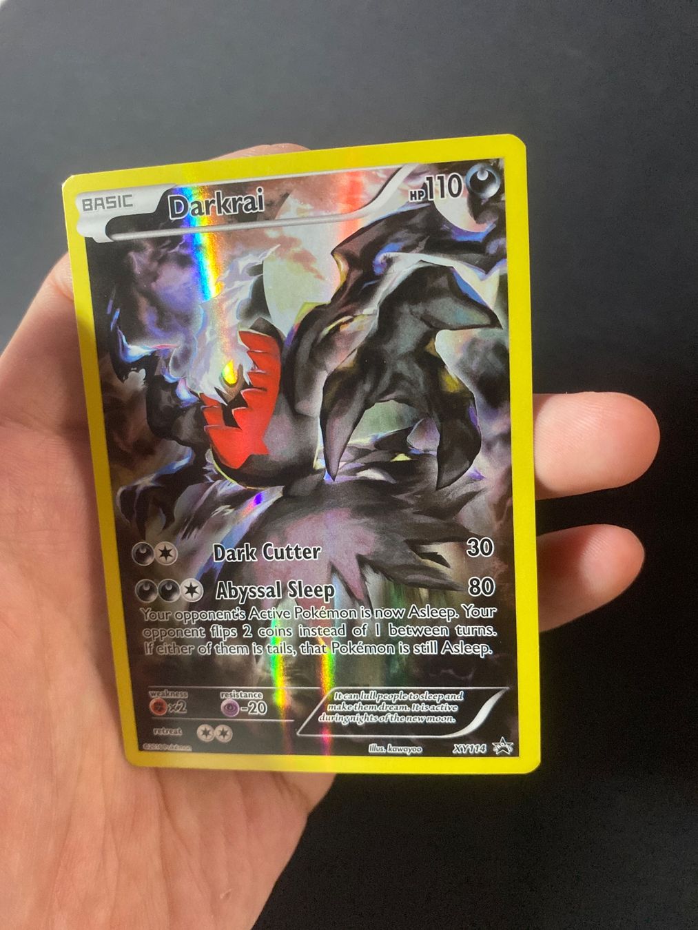 holographic darkrai card GX - 88/147 - Burning Shadows it takes 20 less damage from attacks (after applying Weakness and Resistance) Darkrai - 105/189/189 Deck Exclusives