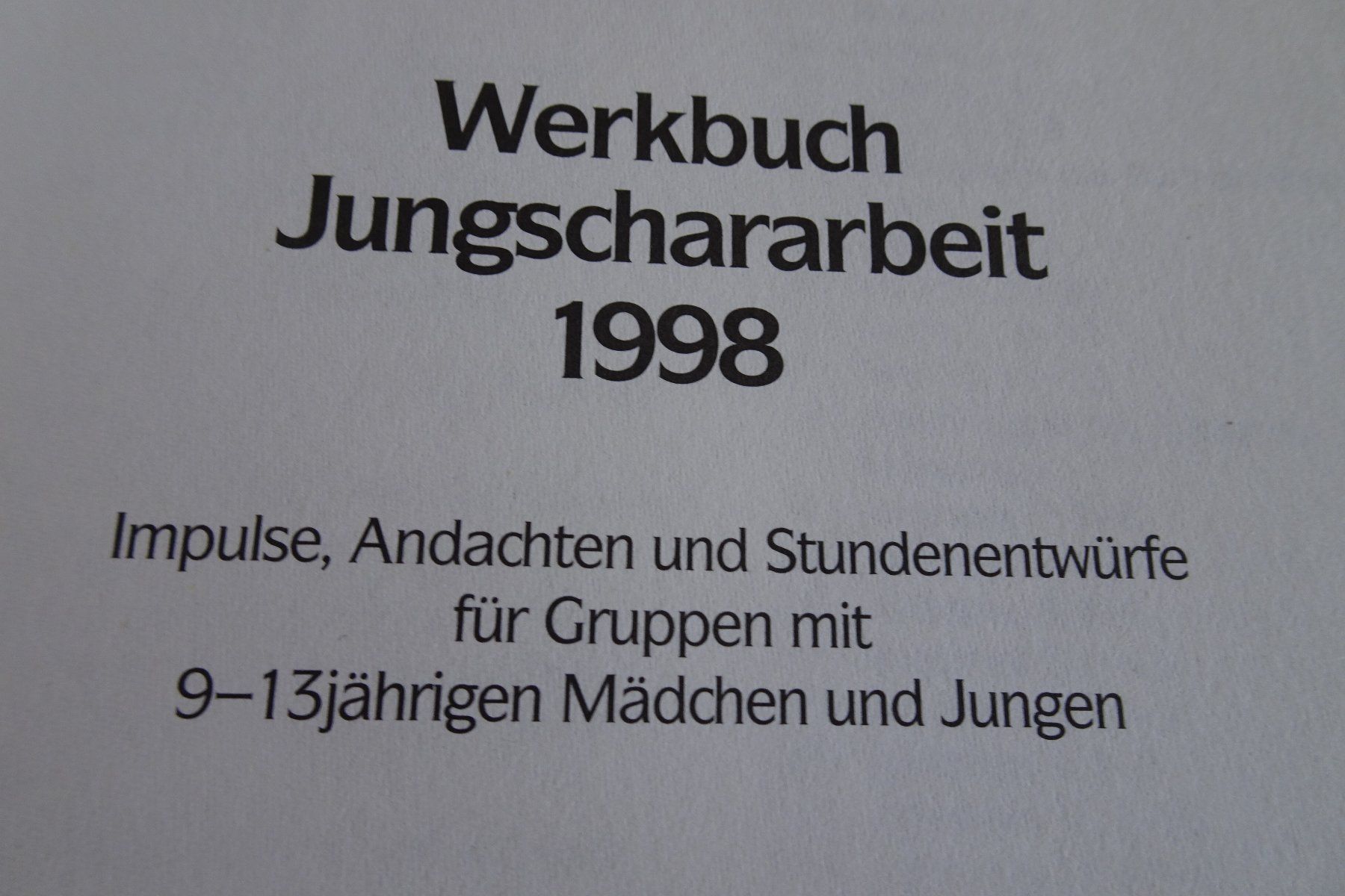 Libri: Werkbuch Jungschararbeit JG 1998 – Usato da Strengelbach venduto da schmetterling20 2