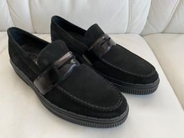 Halbschuhe schwarz Wildleder Marke TOD'S Grösse 42 wie neu