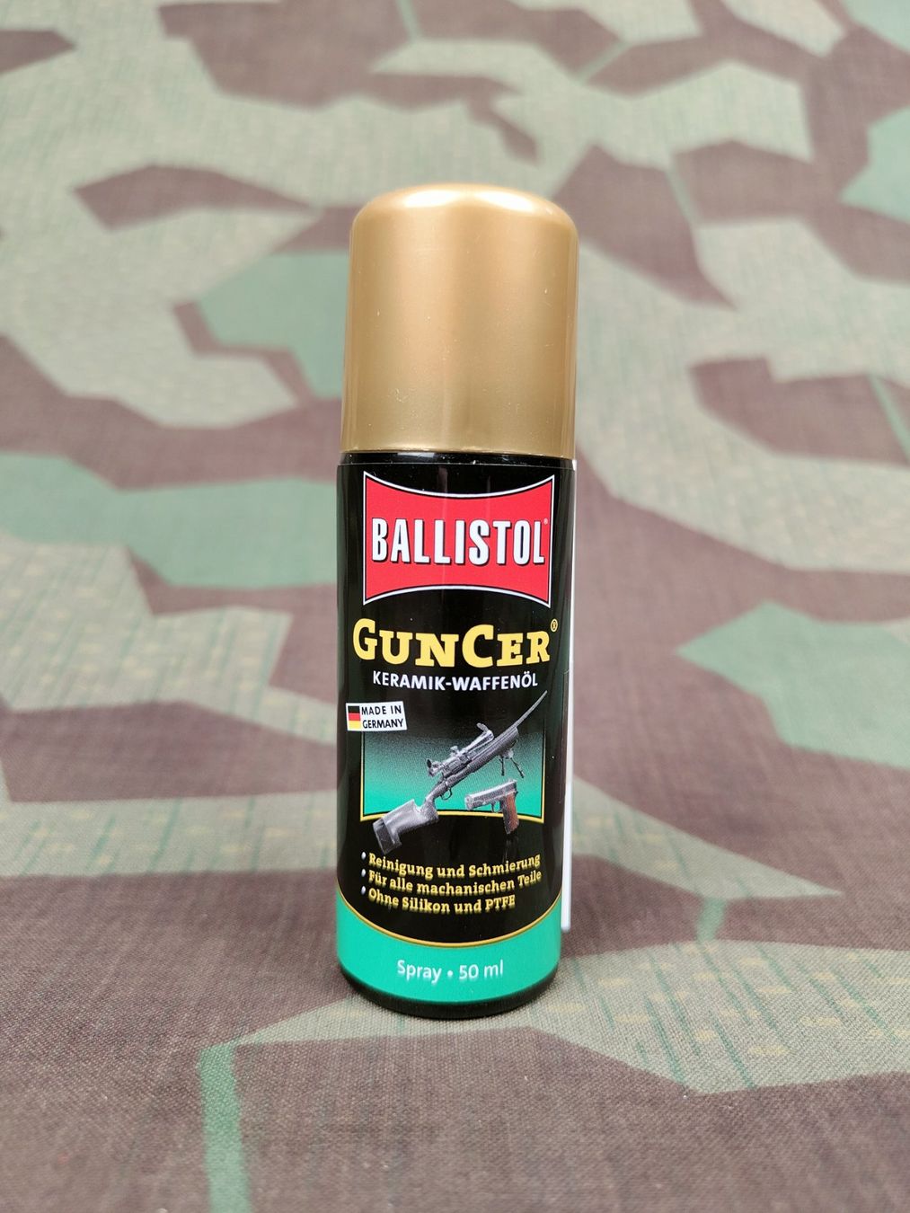 Schweizer Armee Uniformi:  Ballistol GunCer Spray 50 ml – Nuovo e nell'imballaggio originale da Bauma venduto da SwissMilitaria