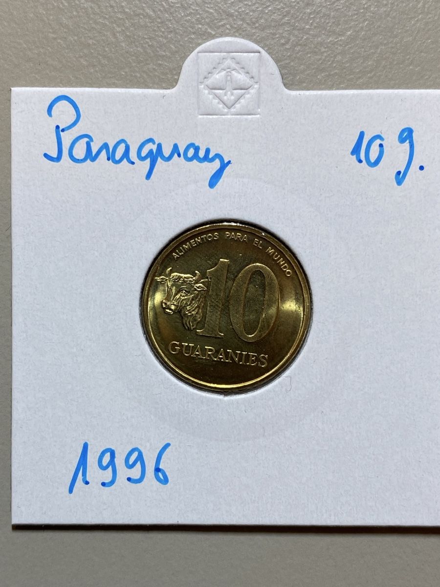 Alle Münzen: Paraguay - 10 Guaranies - 1996 – Gebraucht aus Payerne von Mike1682