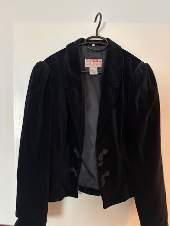 Giacca vintage in velluto nero