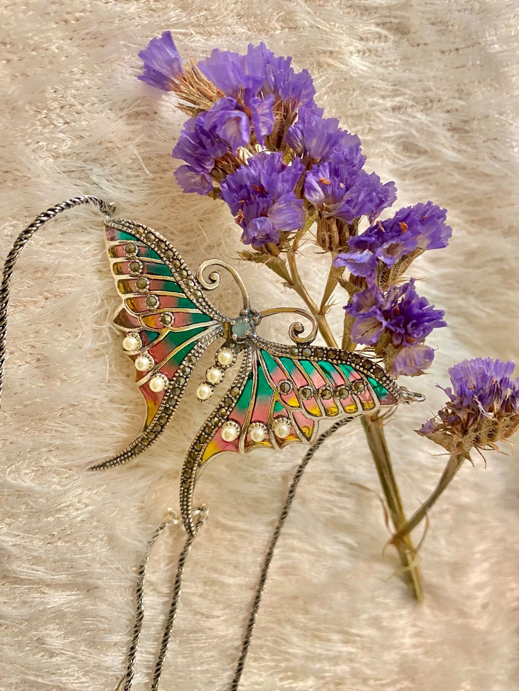 Ketten: Halskette Libelle 925 Sterling Silver mit Smaragd – Neu (gemäss Beschreibung) aus Zürich von LIBELLA13 2