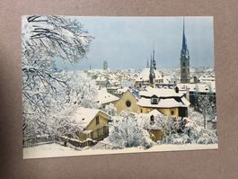 AK Zürich Stadtpartie Winter