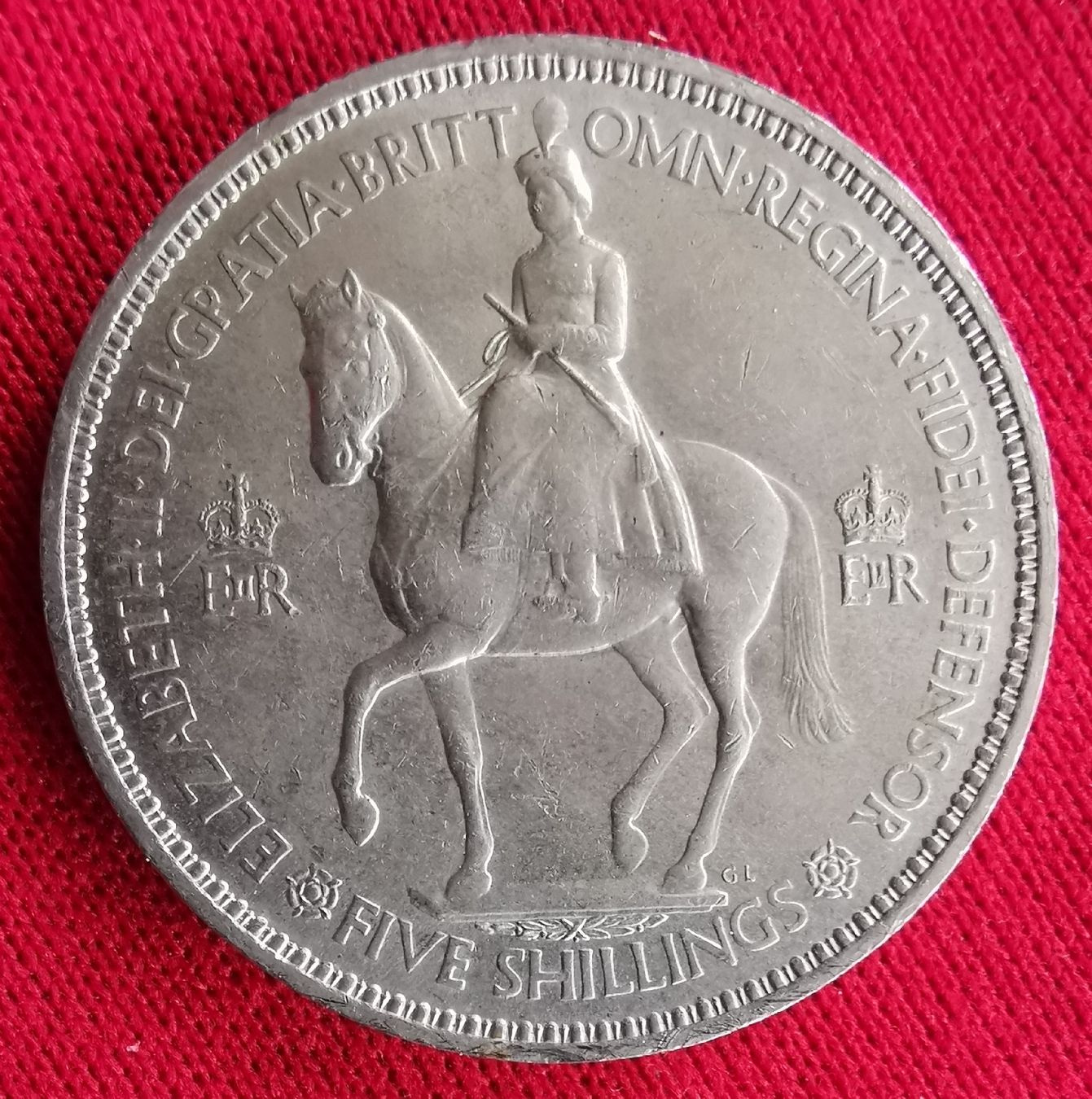 Tutti le monete: 5 Shillings 1953 Krönung Elizabeth II – Usato da Küssnacht am Rigi venduto da Gold_und_mehr 1