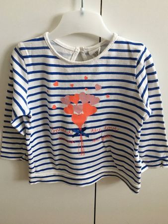 Gestreifter Langarmshirt, Gr. 80