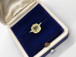 Peridot Silberring 925 grün, Grösse 53
