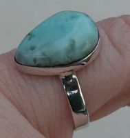 ♥ RING / LARIMAR - ATLANTIS STEIN / GROSSE 53  ♥