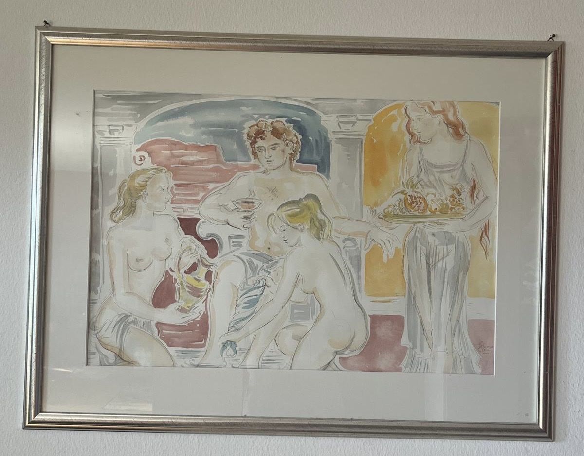 Foto & Immagini: Originalgemälde, Junger Bacchus 2007, Unikat, Simone Erni – Usato da Luzern venduto da Venedig123