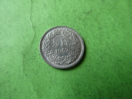 Schweiz 1967 1/2 Franken - Silber