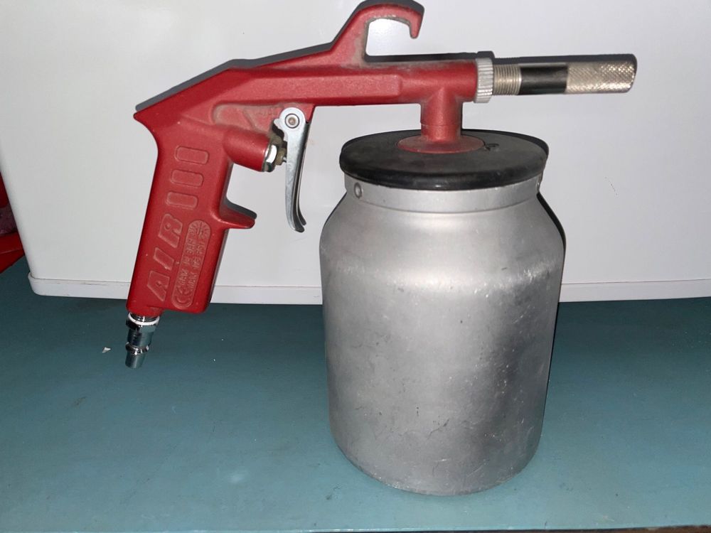 Sandstrahler, Sandstrahlpistole, Druckluft Sandstrahlpistole 200 L/min 2,5 Bar Druckluft Sandstrahler Mit Auffangsack, Sandstrahlgerät Kit Strahlpistole, Streutopf, Ersatzdüsen, Sandstrahltank