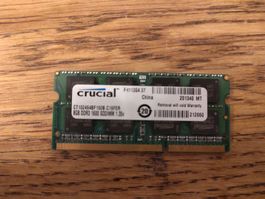 Crucial 8GB DDR3 1600 SODIMM RAM Riegel gebraucht