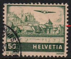 Flugpost F29.PA 50 Rp Genfersee ABART gestempelt, Befund!