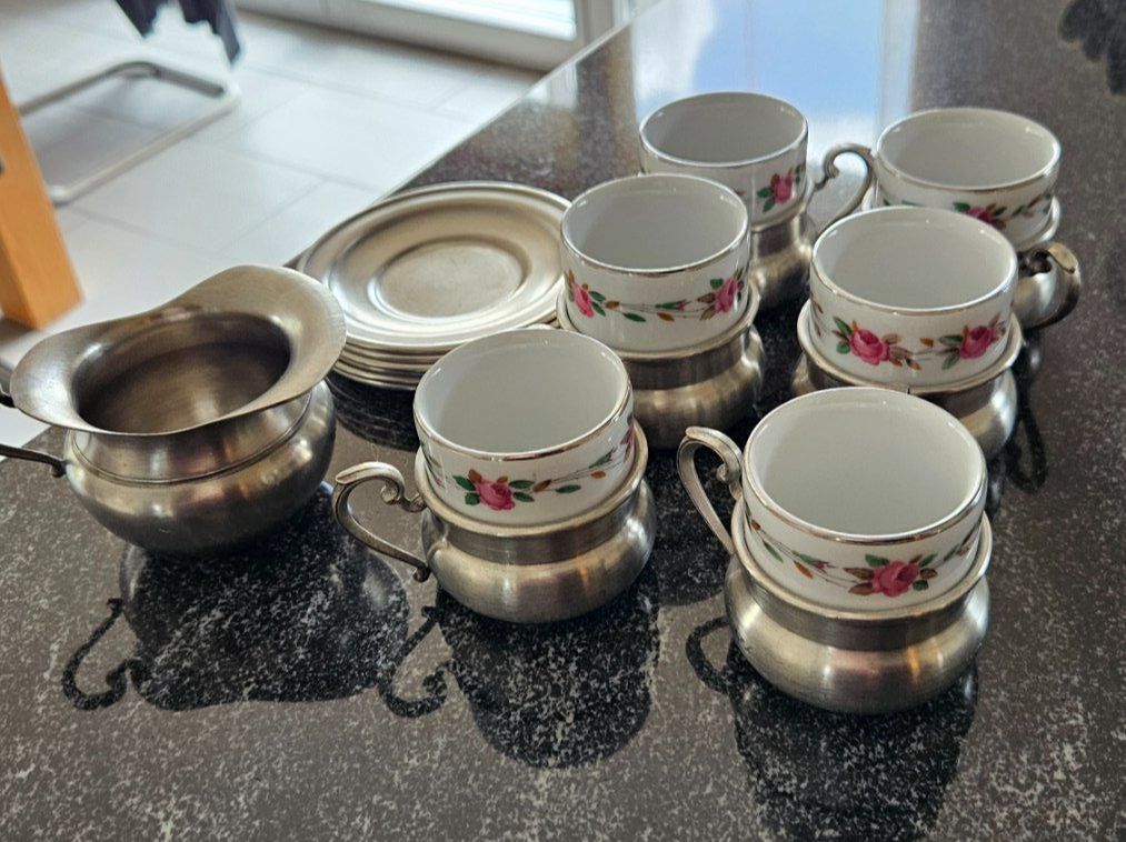 Geschirrsets: Service café Espresso en étain véritable – Gebraucht aus Schmitten FR von ElianeMoullet 2