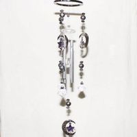 Carillon lune et étoiles violettes