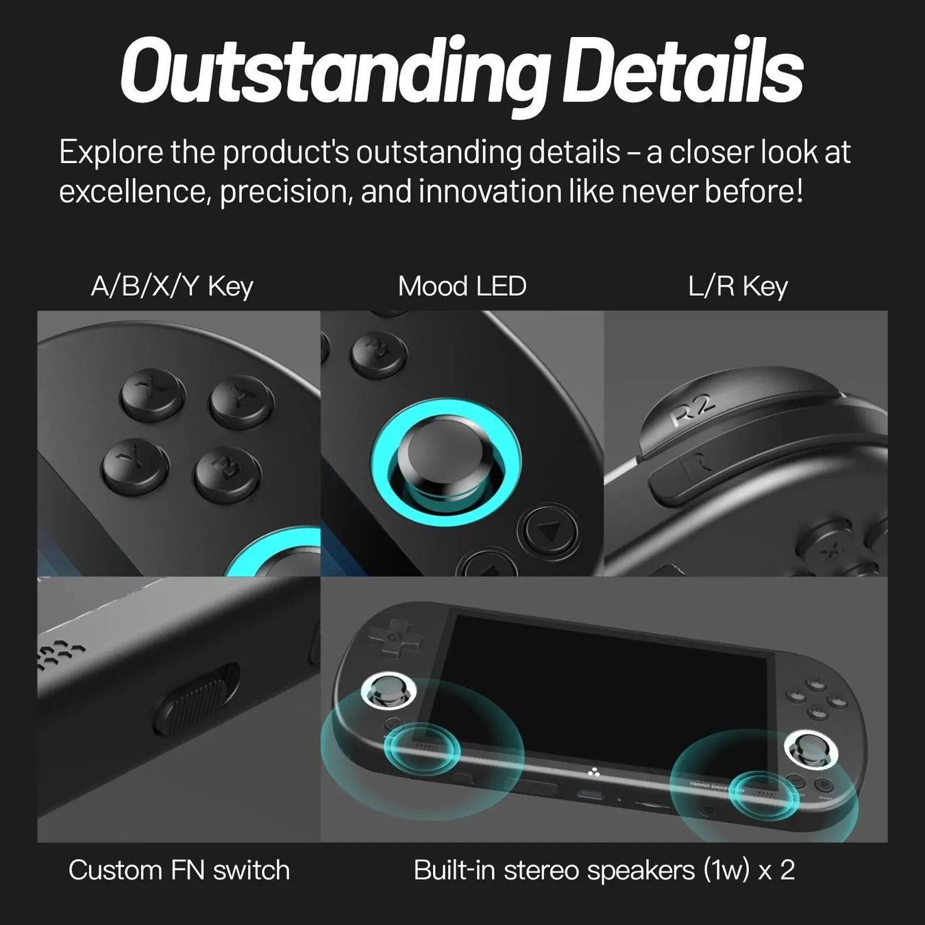 Konsolen: Handheld-Spiele konsole 4,96'' IPS-Bildschirm Linux-System – Neu und originalverpackt aus Genève von Top-Trend 4