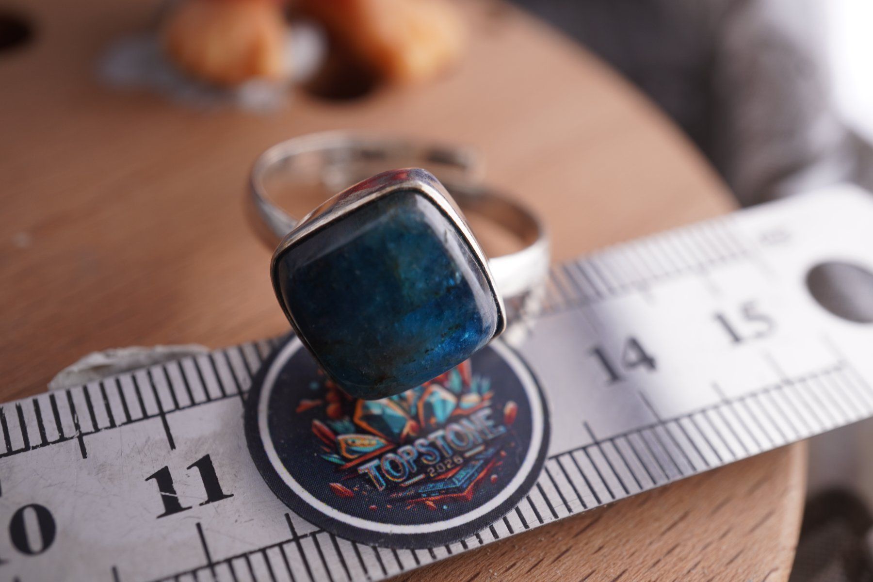 Mineralien & Heilsteine: Apatite Blau  ring Grösse  Variabel     (Räumung!) – Neu und originalverpackt aus Eschenbach SG von topstone 2
