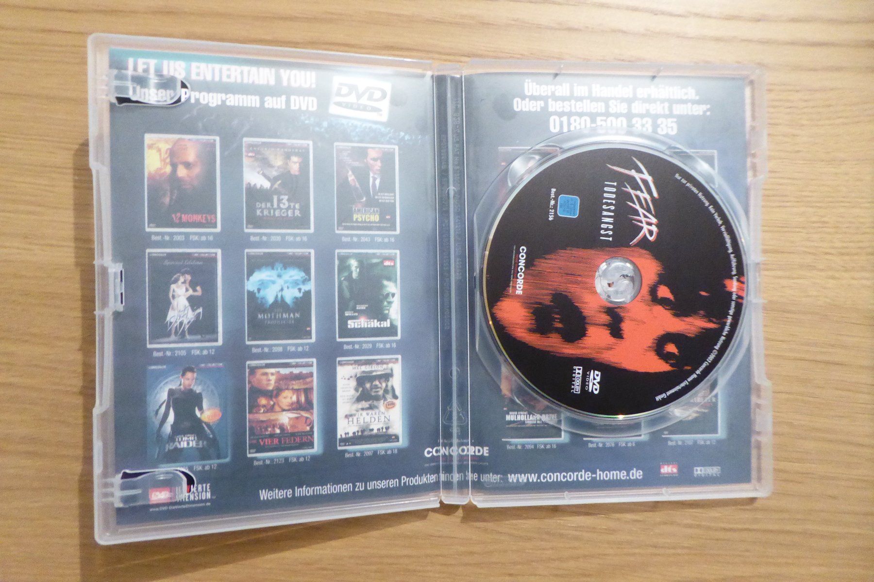 Tutti i DVDs: DVD Fear Todesangst – Usato da Allschwil venduto da Summelsarium 3