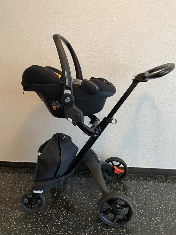 STOKKE Xplory 6 Stroller Multifunktions-Kinderwagen Black  Ergonomisch &  Hhenverstellbar Stokke Kinderwagen Black