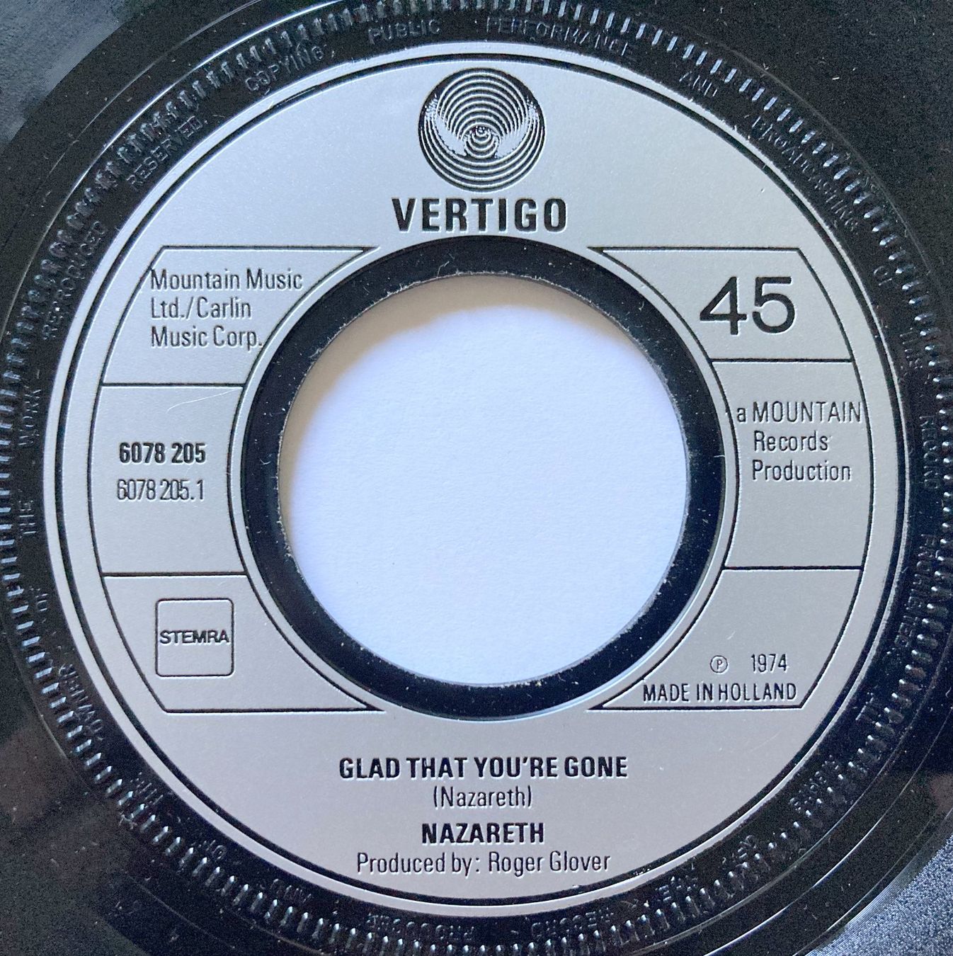 Dischi in vinile: NAZARETH - GLAD THAT YOU'RE GONE – Usato da Bottens venduto da hotter-than-hell 2