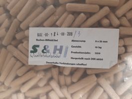Buchen-Riffeldübel 8x35 mm 500 g / Holzdübel