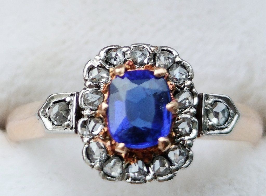 Anelli: Antiker Lolith Diamant 750 18ct Gold Ring – Usato da schwyz venduto da larry91sz 8