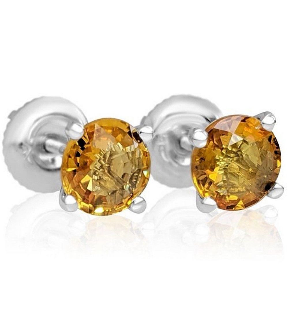 Orecchini pendenti & Orecchini a lobo: 1.82ct Saphir Orringe 14K Weissgold – Nuovo e nell'imballaggio originale da Untersiggenthal venduto da TimeandShine 1