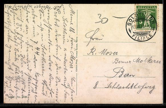 Ansichtskarten: Solothurn, Hotel Krone in der Hauptgasse – Gebraucht aus Berlin von bartko-reher 1