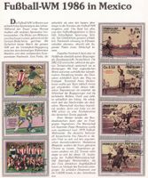 Fussball Weltmeisterschaft Mexiko 1986 – 7er Set Paraguay