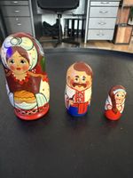 Matrjoschka Puppen 3er Set handbemalt guter Zustand