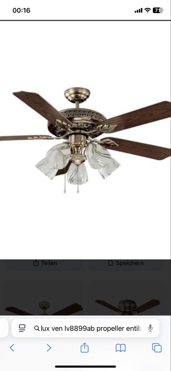 Kronleuchter & Deckenlampen: Deckenventilator – Gebraucht aus Wetzikon ZH von matami