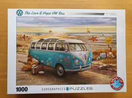 Puzzle 1000 Teile - "The Love & Hope VW Bus" - komplett