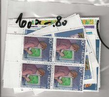 Frankatur 100 x -.80 Nominal, diverse Ausgaben **