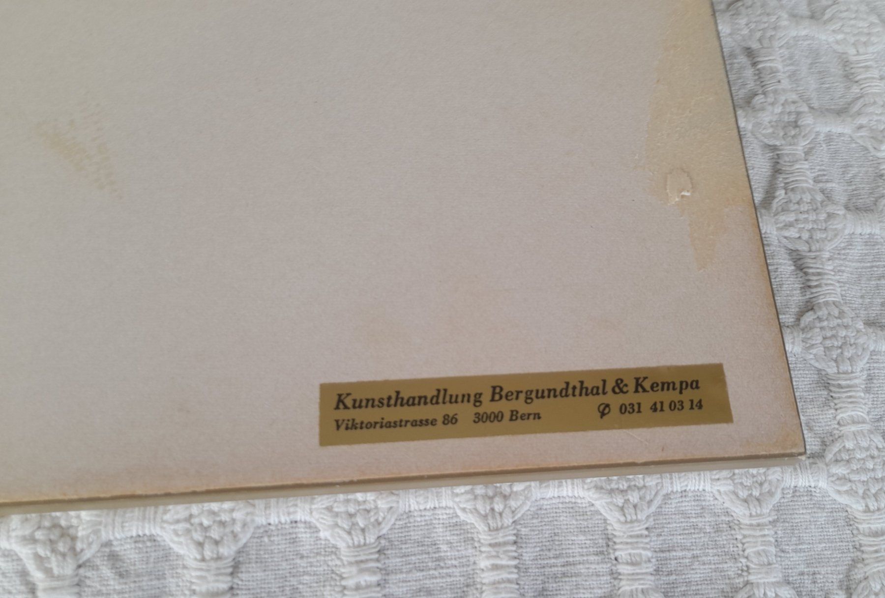 Tableaux: Radierung  Alfred Oberli  GURTEN  1972 – D'occasion à Thun par Treff.....e 9