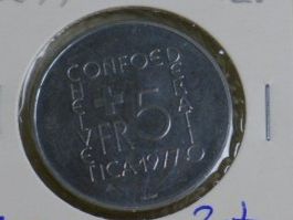 Gedenkmünze 5 Fr. 1977 Pestalozzi.