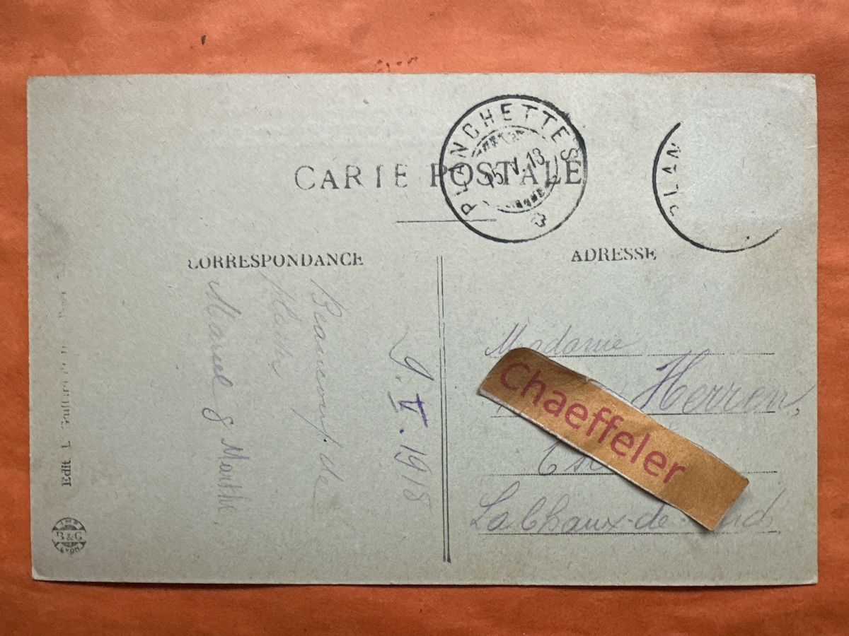 Ansichtskarten: Alte Ansichtskarte "Gorges du Doubs", Chatelot, 1919! – Gebraucht aus Zürich von Chaeffeler 2