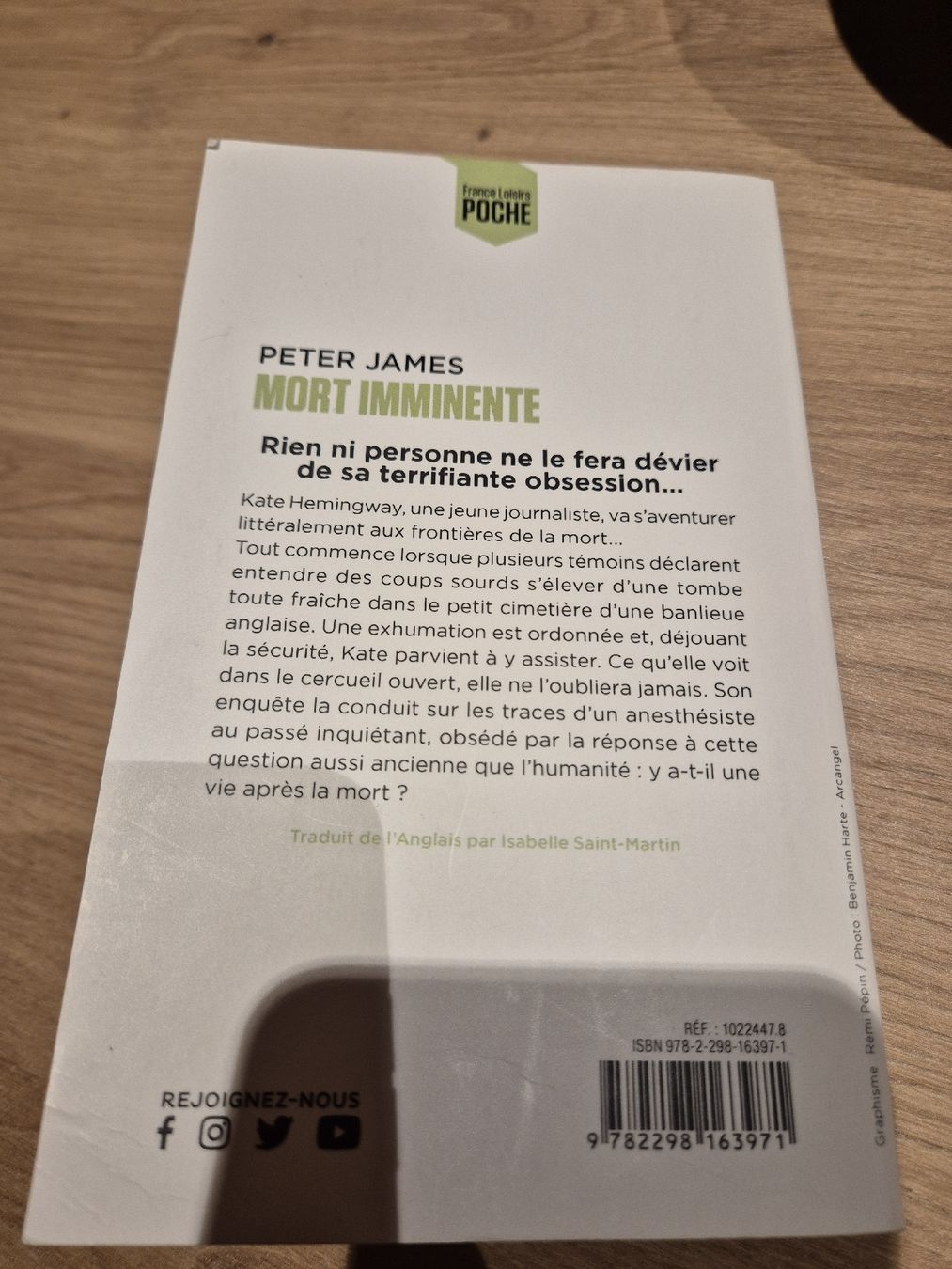 Livres: Mort Imminente de Peter James – D'occasion à Courfaivre par LRolle 1